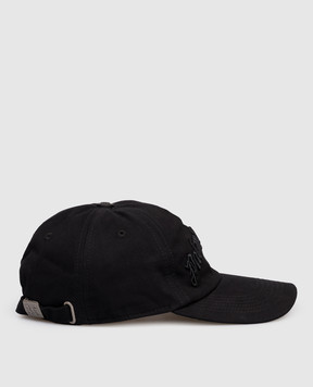 Palm Angels Чорна кепка з вишивкою логотипа PMLB104F25FAB002