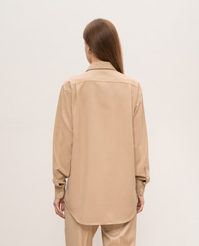 Loro Piana Бежева блуза із шовку FAO0500