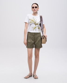 Max Mara Біла футболка WON з принтом з кристалами WON