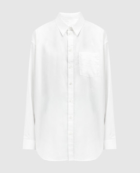 Helmut Lang Белая рубашка с вышивкой монограммы O01HW501
