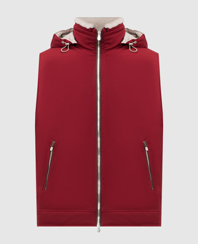 Brunello Cucinelli Бордовый пуховый жилет MV4061656