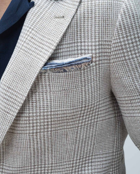 Brunello Cucinelli Двухсторонний платок-паше из шелка в принт пейсли. MR8880091