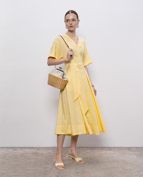 Max Mara Weekend Жовта сукня-сорочка ASSENZI з льону ASSENZI1234