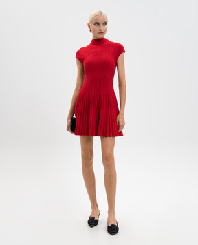Magda Butrym Красное платье с плиссированием KNITWEAR12DRESS280725