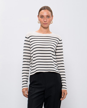 Allude Белый джемпер из шерсти и кашемира с кристаллами. 24517820