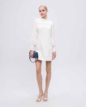 Twinset Бежева сукня міні з льоном 251TP2061