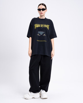 Vetements Чорна футболка з принтом UCF76TR550Bw