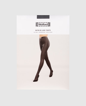 Wolford Чорні колготи Satin de Luxe 100 den 19407