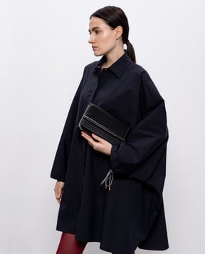 Alexander McQueen Чорна шкіряна сумка T-Bar 8133281VDBS