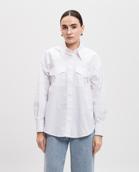 Dondup Біла сорочка прямого крою DC400PF0010DXXX
