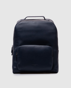 Gianni Chiarini Синий кожаный рюкзак Florence с логотипом ZNUB178131GRNCRV