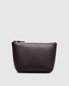 Brunello Cucinelli Коричневый кожаный клатч MWTKD2716
