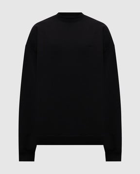 Vetements Чорний світшот з вишивкою логотипа UH76CW100Bm