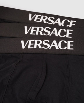 Versace Набор черных трусов-боксеров с логотипом 10209891A14783
