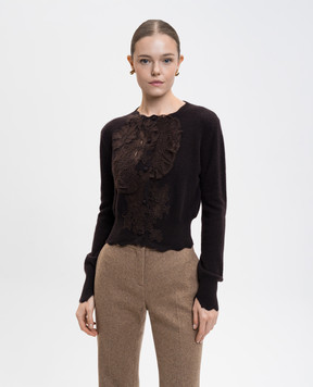 Ermanno Scervino Коричневий кардиган з кашеміру D475N710APPYU
