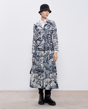 Christian Dior Біла спідниця-плісе Fantaisie Carnivora 011J30A3868
