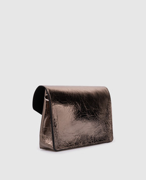 Gianni Chiarini Коричневая кожаная сумка Corallo с эффектом металлик BS10844ARAMIS