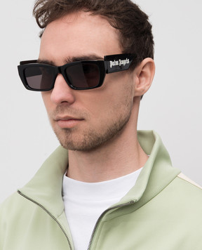 Palm Angels Чорні сонцезахисні окуляри з логотипом PERI002C99PLA001