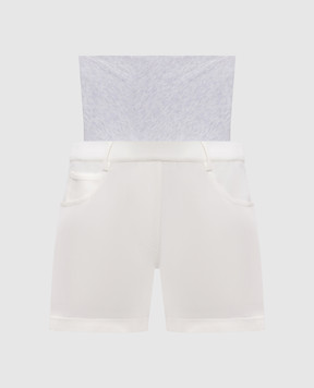 Brunello Cucinelli Белые шорты с отворотами MB97850839y