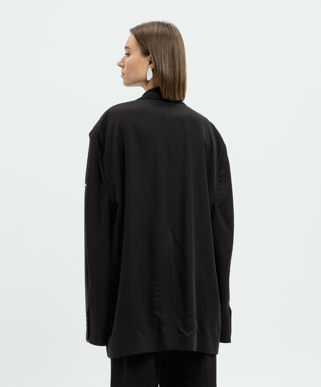 Balenciaga Черный пиджак с патчем логотипа 794436TFO02 изображение 4