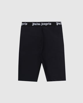 Palm Angels Дитячі чорні шорти з візерунком логотипа PGVG003C99JER001412