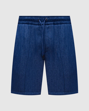 ISAIA Синие шорты из льна PNC02194050