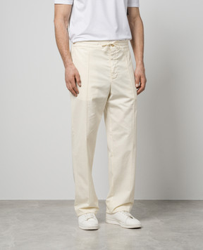 Canali Жовті штани з льоном PT0118791694