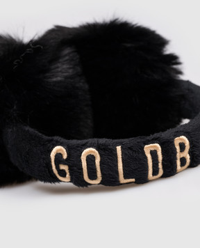 Goldbergh Чорні утеплені навушники FLUFFY з логотипом GB62202253