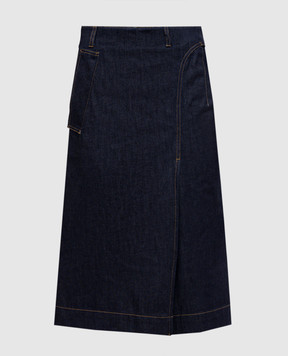 Victoria Beckham Синяя джисовая юбка-шорты 1125DSK006000B