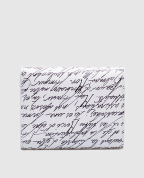 Balmain Белый кожаный портмоне B-Buzz с принтом Love Letter EN1NK239LCLL