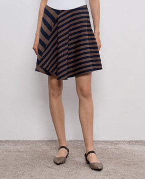 Brunello Cucinelli Юбка мини из шелка в полоску M0F63G2257