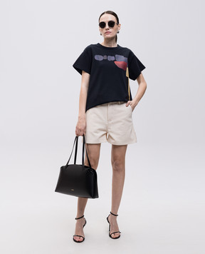 Jil Sander Бежевые джинсовые шорты с патчем логотипа J40KA0264J46545