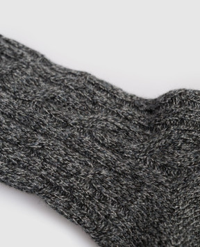 Loro Piana Сірі шкарпетки Treccia з кашеміру FAP1851