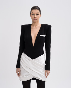 Balmain Чорна сукня-футляр міні EF1R9238MB01