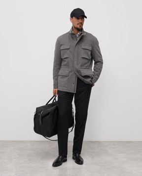 ISAIA Сіра куртка з кашеміру SW729193561