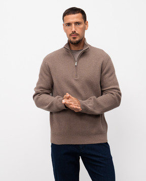 Woolrich Коричневий светр з вовною та кашеміром CFWOKN2024MRUF5032