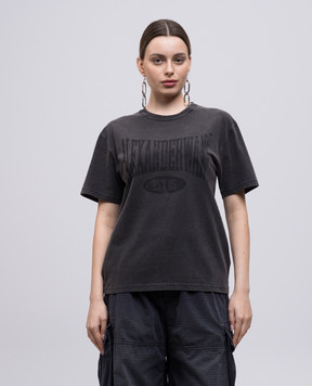 Alexander Wang Серая футболка с принтом логотипа 4CC2251542