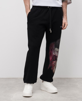 Off-White Черные джогеры с принтом OMCH057S25FLE003