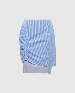 Christian Dior Голубая юбка мини в полоску 7C21300D1338
