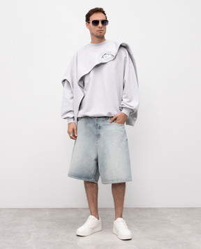 Vetements Сірий світшот подвійної конструкції UH76CW400G