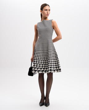 Christian Dior Сукня міді у візерунок pied-de-poule 214L01AM712