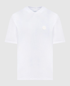 Stefano Ricci Белая футболка с фактурным логотипом MNH4102980LUXT