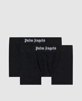 Palm Angels Набір чорних трусів-боксерів з контрастним логотипом PMUH003C99FAB006