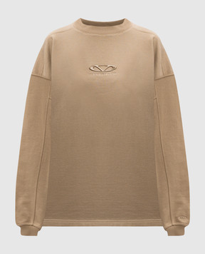 Vetements Світшот кольору хакі з вишивкою логотипа UA66CW600T
