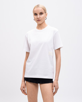 Alexander Wang Біла футболка з фактурним логотипом 4CC3241520