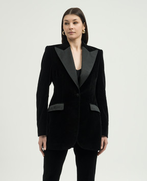 Dolce&Gabbana Чорний оксамитовий жакет з шовком F29YLTFUVG7