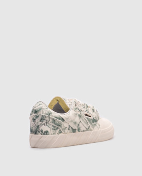 Off-White Бежевые кеды VULCANIZED в принт с логотипом OMIA296S25FAB001