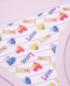RiminiVeste Детские фиолетовые трусики Lovely с принтом Love B2821J