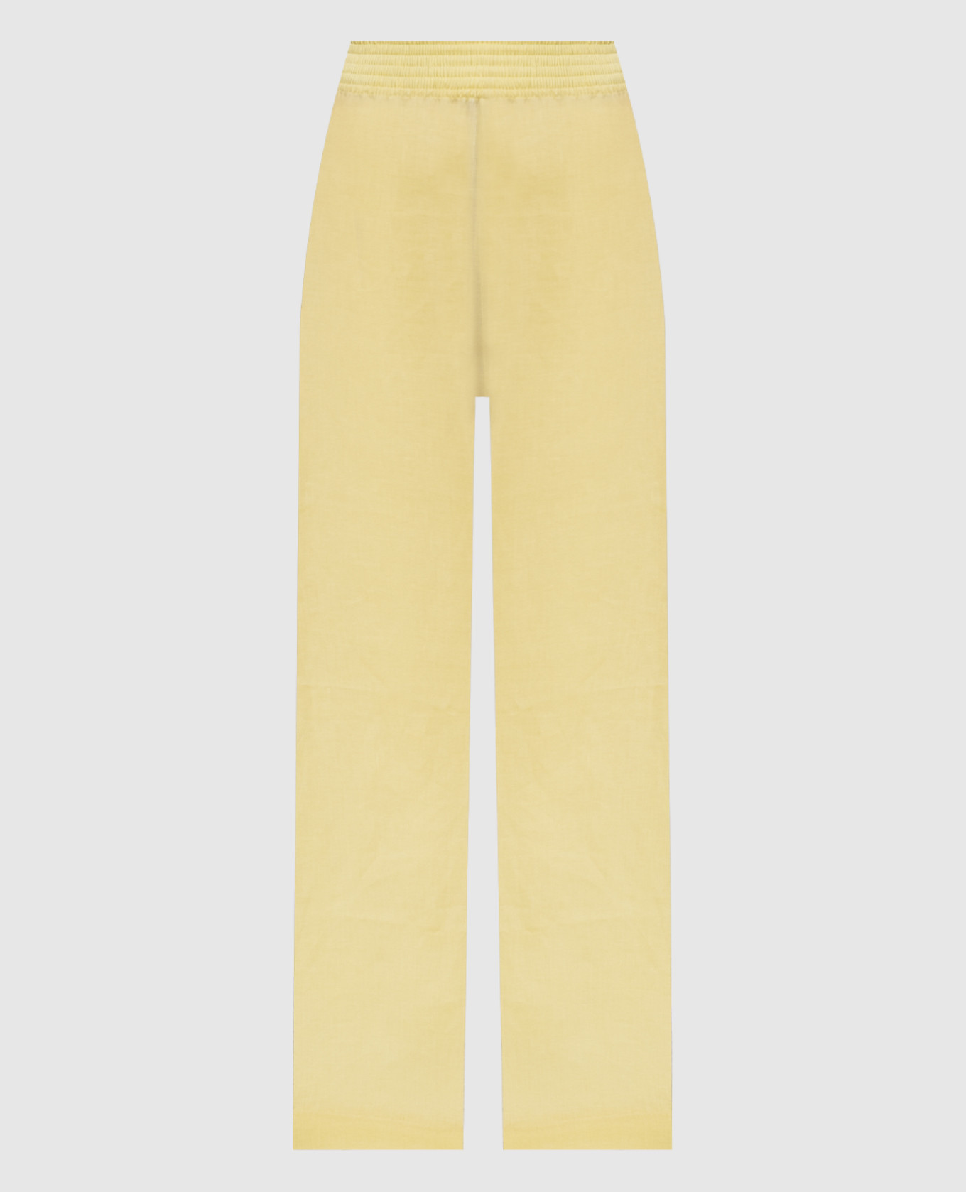 

Желтые брюки из льна, Желтый, Прямые брюки