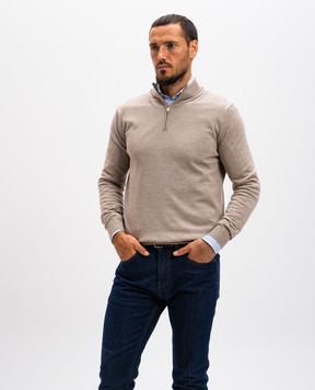 Cashmere&Whiskey Бежевий джемпер з вовни мериноса 77397